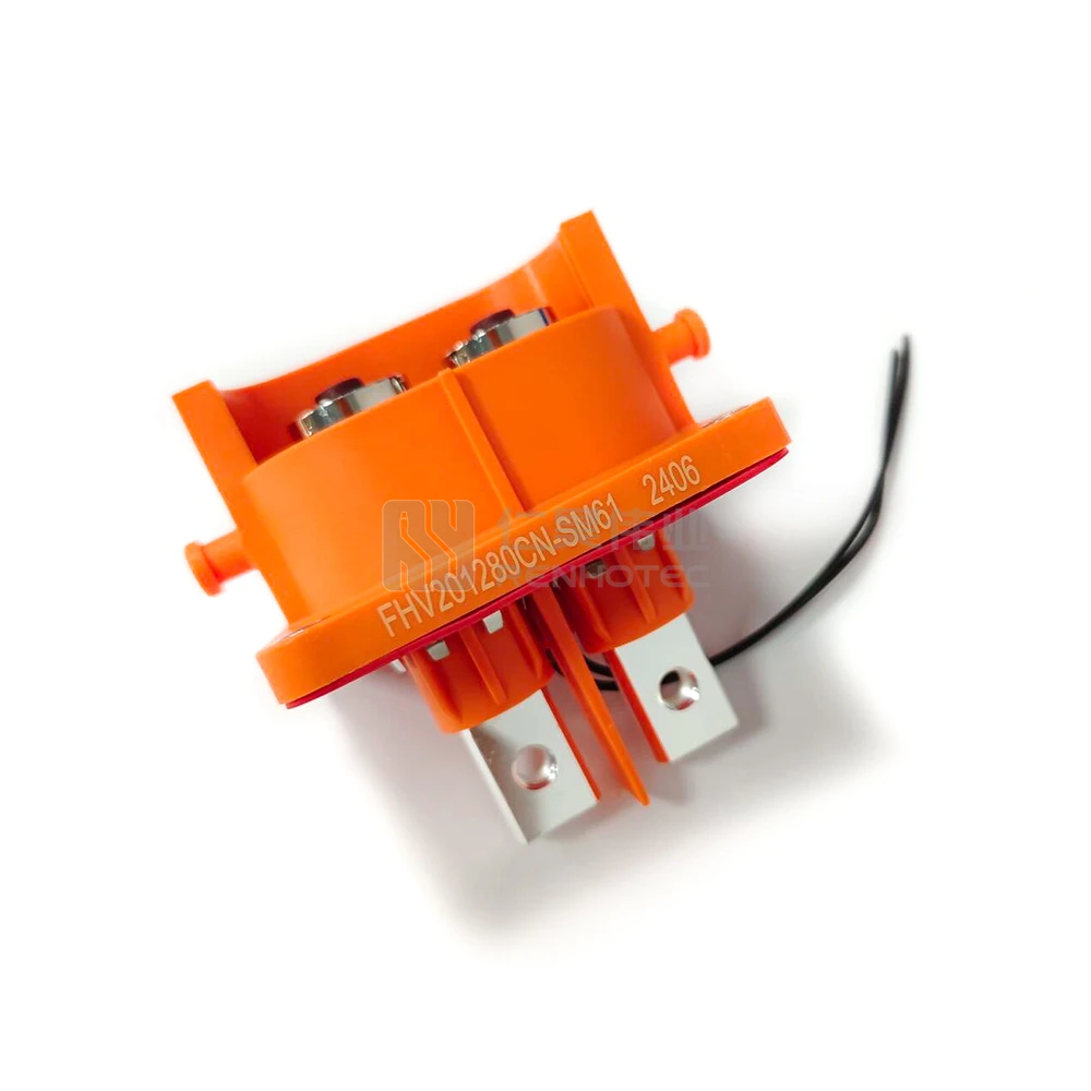 2 Pin High Current Orange Battery HVSL Connector 200A 50mm Cable for EV