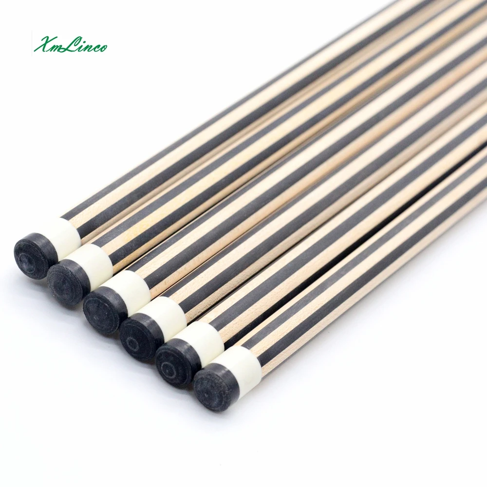 Xmlinco  customized 12pcs tech ebony spliced shaft 3/8-10 joint pins for inlay carom cue 3 cushion cue with carbon core inside