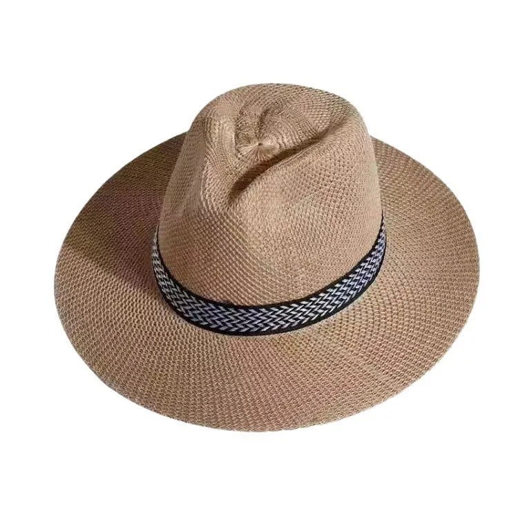 New Design Wide Brim Surfing Straw Hat Crochet Custom Promotional Straw Hats Unisex Straw Hat