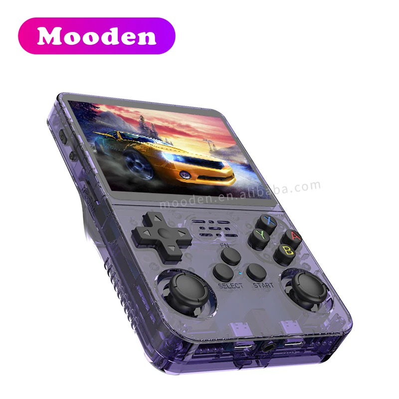 L R36S Handheld Game Player 3.5 Inch Screen Portable Handheld Gaming Console 64GB 10000 Games Classic Retro Video Game Player