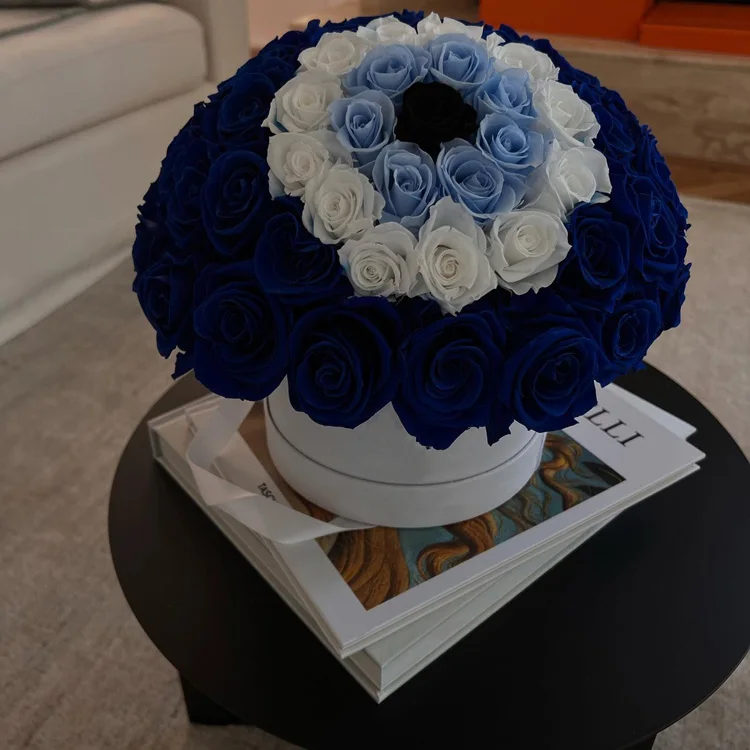 Preserved flowers bouquet rosas round flower box everlasting forever eternal rose in gift box luxury gift box preserved roses