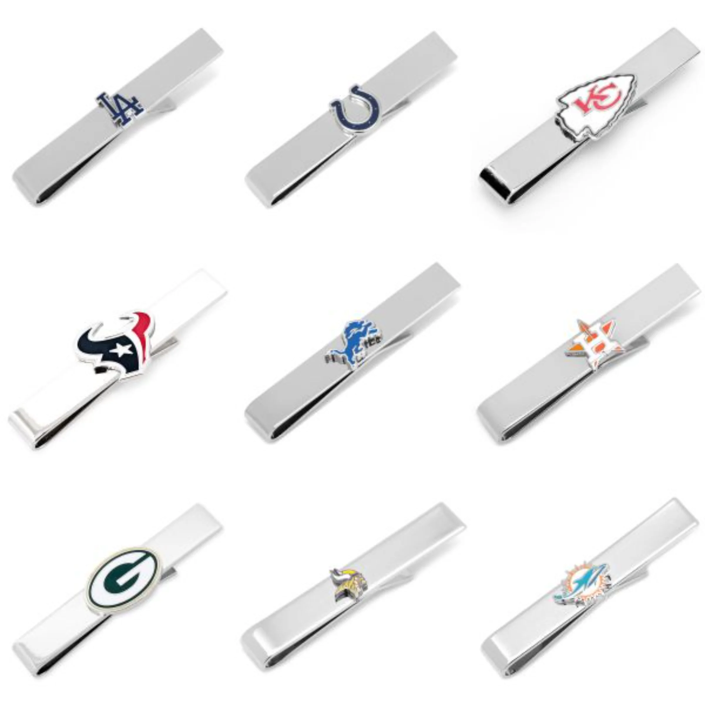 Wholesale Custom Suit Accessories Gold Silver Metal Stainless Steel Men Tie Bar Pin Tie Clips With Logo