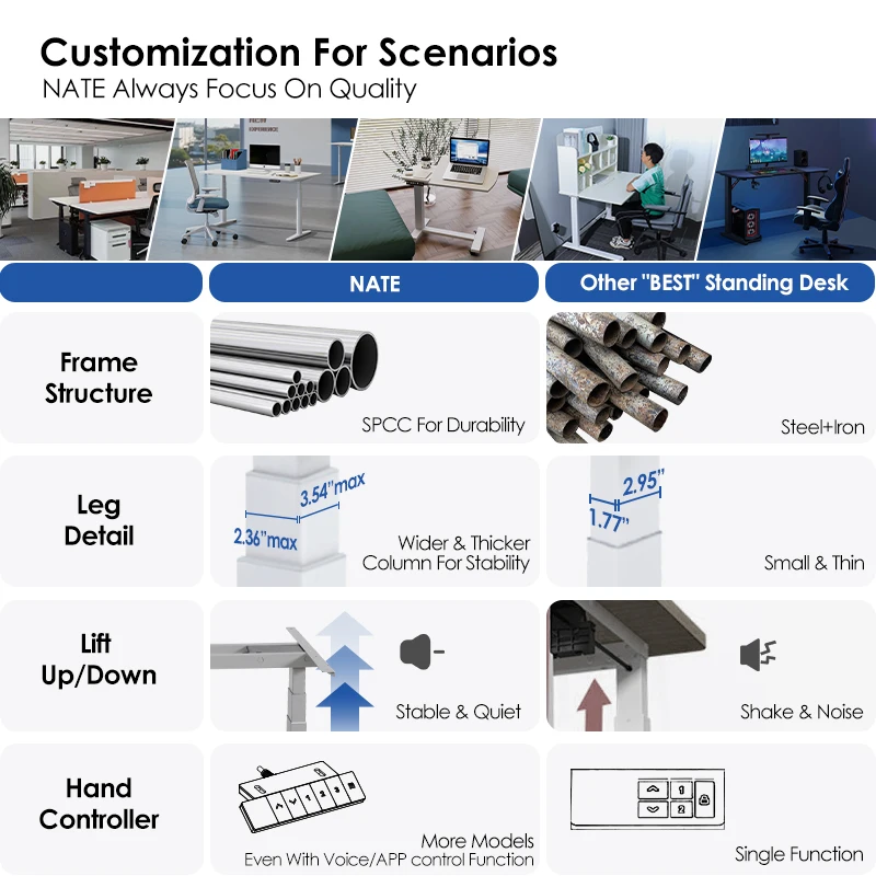 2G24 Carbon fiber texture desktop metal fixed height gaming desk frame without height adjustable function pc computer game table