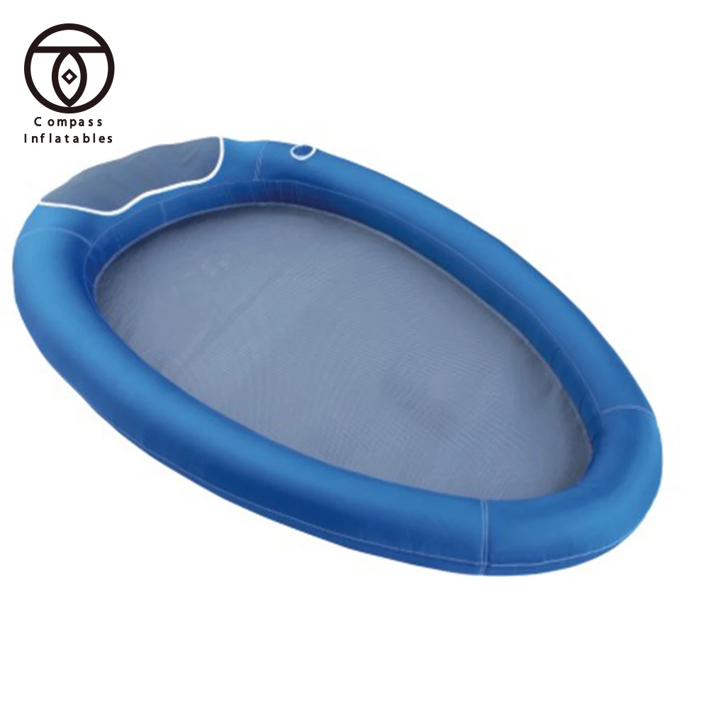 Inflatable Pool Lounger hammock mesh water float pool chair with Pillow floating bed lounge water air mattress