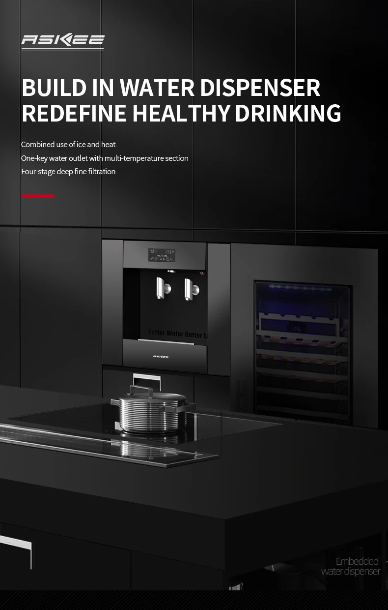 ASIKEE instant hot household water purifier embedded tap water filtration direct drink heating integrated machine