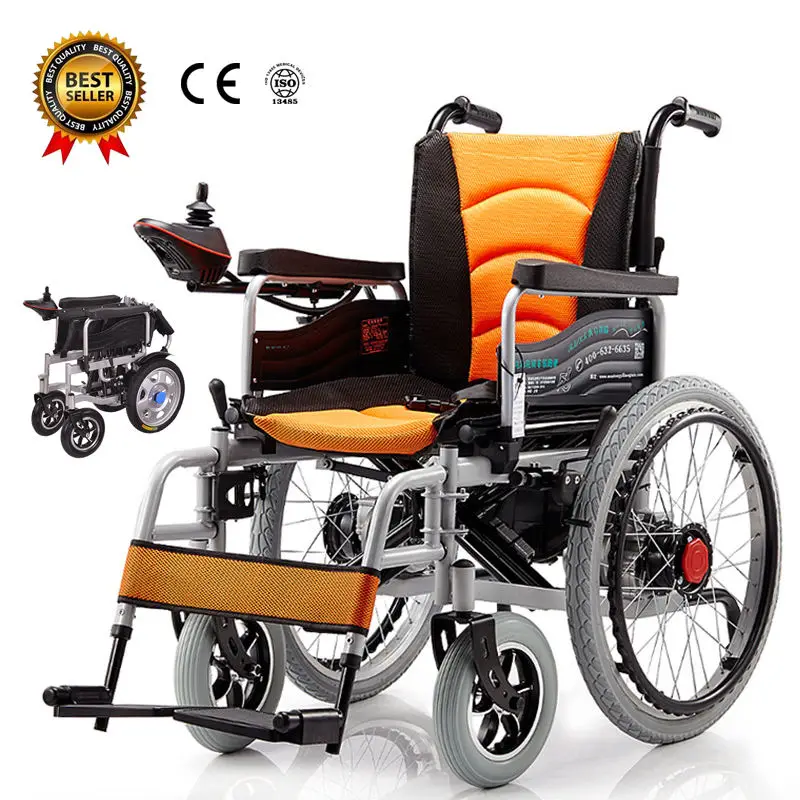 2023 Cheap Joystick Controller Foldable Portable Power Electric Wheelchair for Disabled