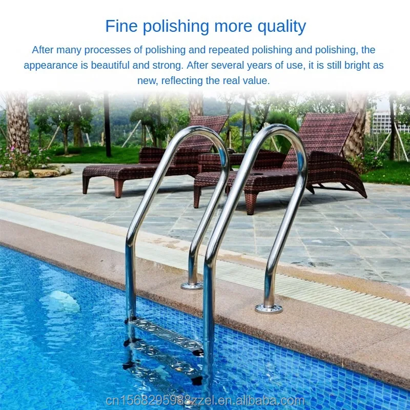 Equipment Ladder Step 2 3 4 5 Steps Swimming Pool Accessories Stainless Steel 304 316 Anti-slip Pool Ladder handrail Ladder