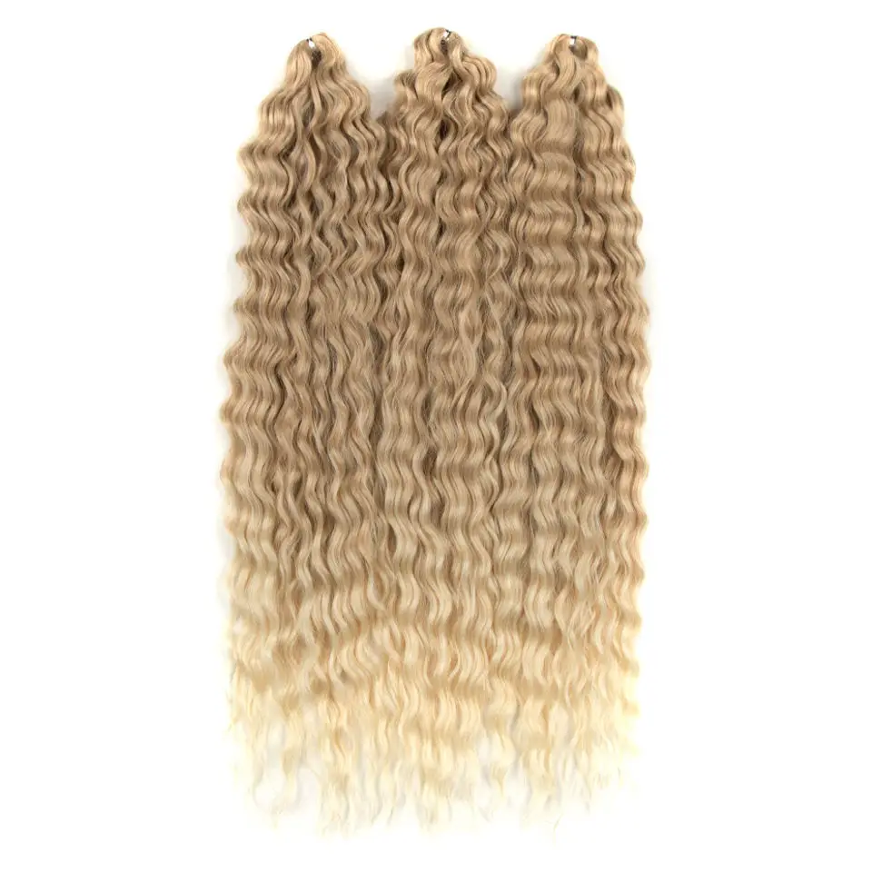Ocean Wave Crochet Hair Deep Water Wave Twist Crochet Hair Extensions Curly Braiding Hair Synthetic Long Wavy Water Wave Braids