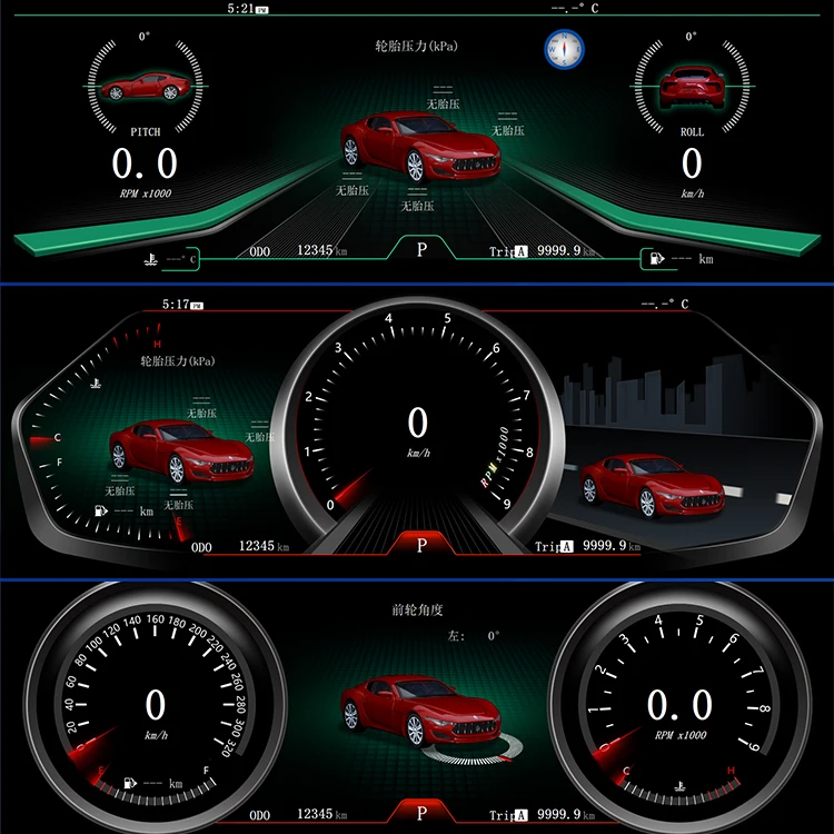 Auto Instrument Cluster Panel Car Digital Meter Lcd Dashboard For Maserati Granturismo