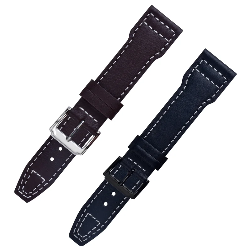 Оптовая продажа Iwc сетчатый Браслет высокого качества натуральная ремешок для часов кожаный IWC 20 мм 21 22