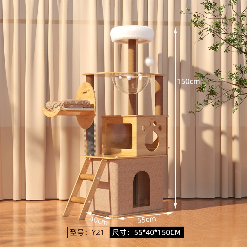 Original factory whosale new design hot sale scraper mdf tree tower climbing cat tree for large cats cat tower with scratching