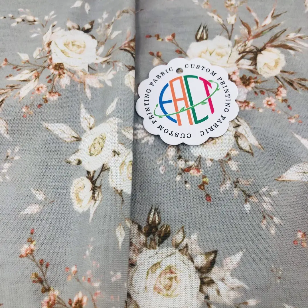 High Quality cartoon Digital Printed Rayon/Viscose Lycra Jersey Fabric for garments No Moq