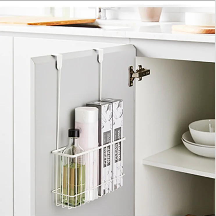 Over the Cabinet rack door rear basket rectangular bathroom cabinet door grid wire hanging baskets