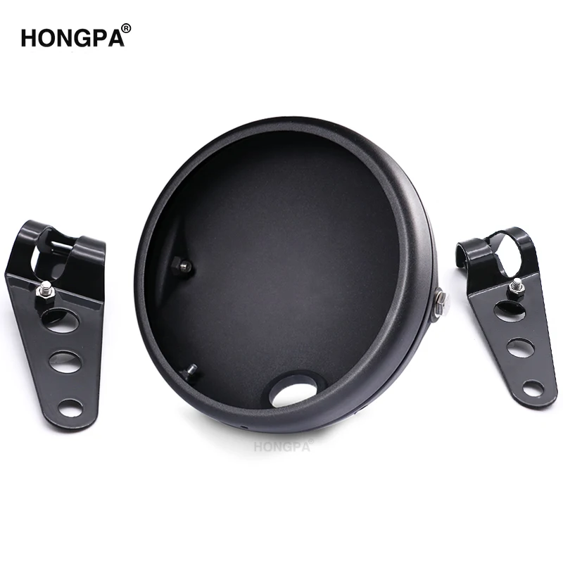  Держатель для передних фар HONGPA черный/хром 7 дюймов мотоциклов