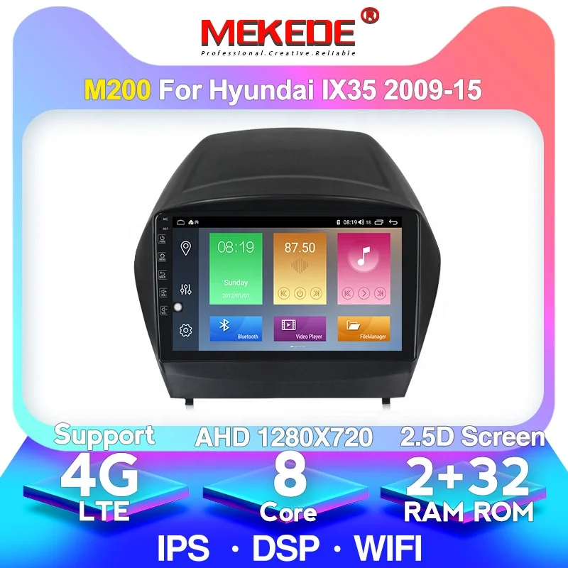  Автомобильный навигатор для Hyundai Tucson IX35 10 0-2009 с RDS BT без dvd серия M PX6 Android 2012 IPS + 2.5D DSP 4G LTE