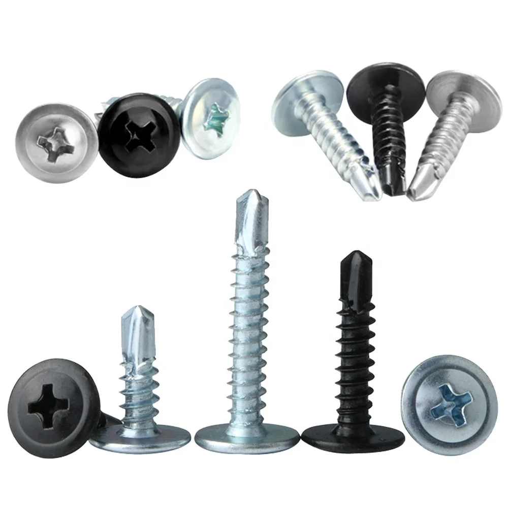 China Factory price Carbon steel galvanized wafer head screws truss head screw self drilling screws