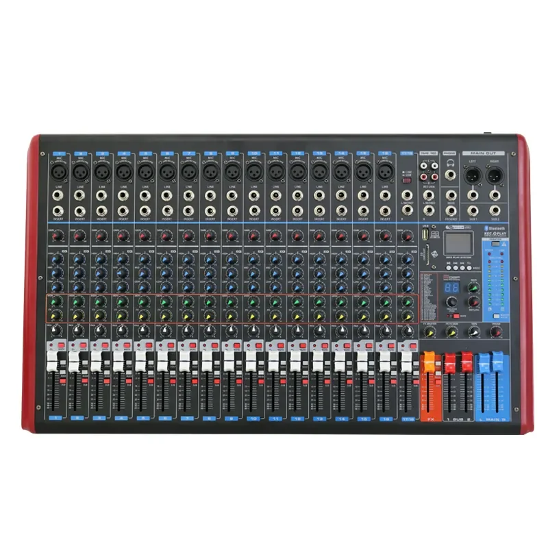 Профессиональный многоканальный аудио микшер TEBO BLM16 DJ цифровой 16 каналов для вечеринки