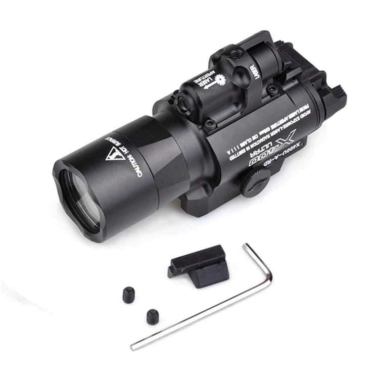 WADSN X400U Red Dot High Brightness Aluminum Tactical Flashlight with Laser 600 Lumen for Outdoor Sports and Hunting WEX367