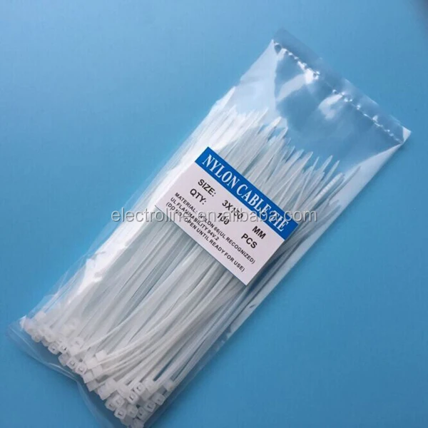 High Quality Full Size 100pcs/bag Nylon 66 Self-Locking Adjustable Cable Tie