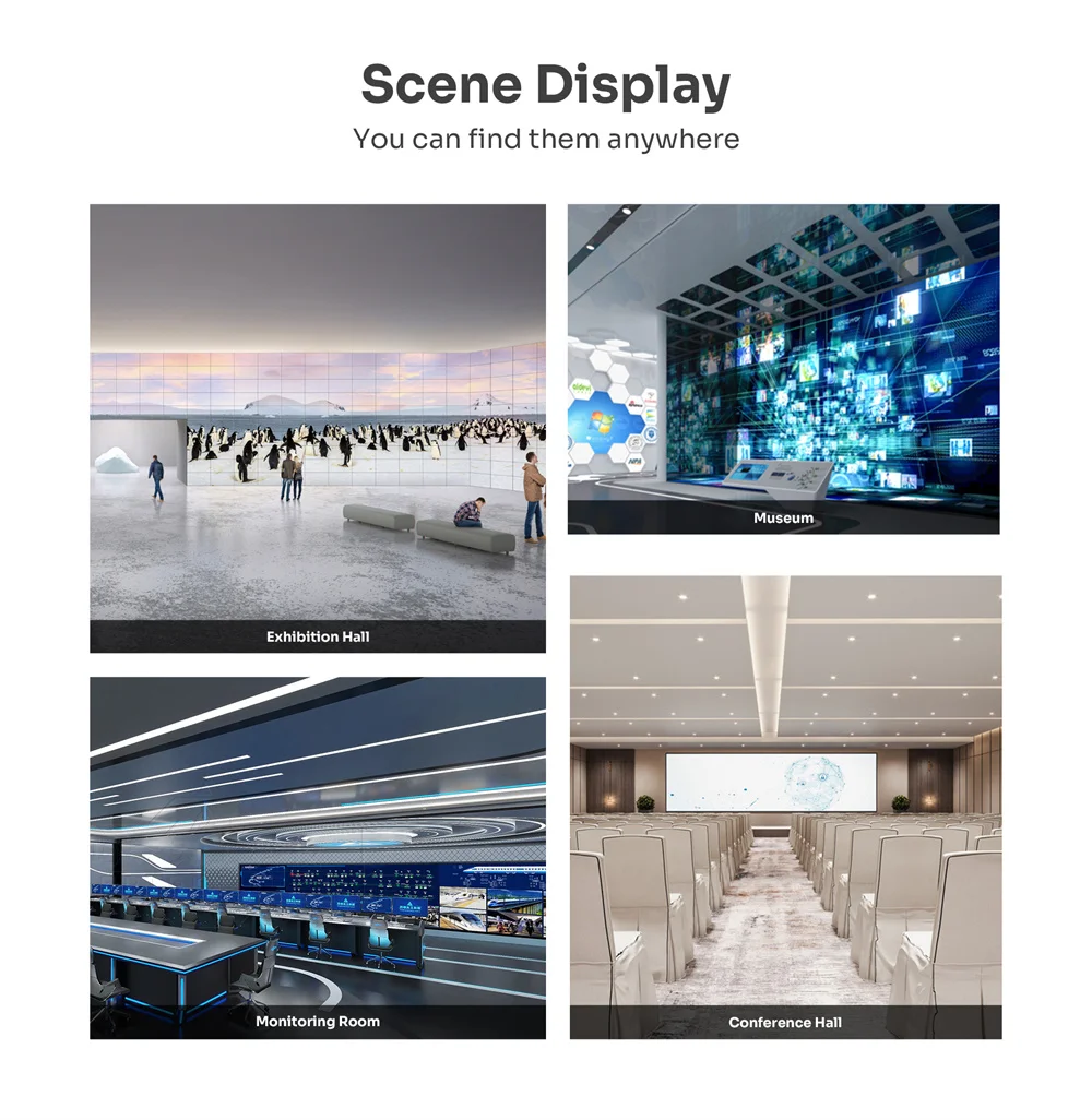 55 inch 3D Digital Signage Display Splicing Screen LED Video Wall 3.5mm Narrow Bezel 1080P HD Video Wall Panel Complete System