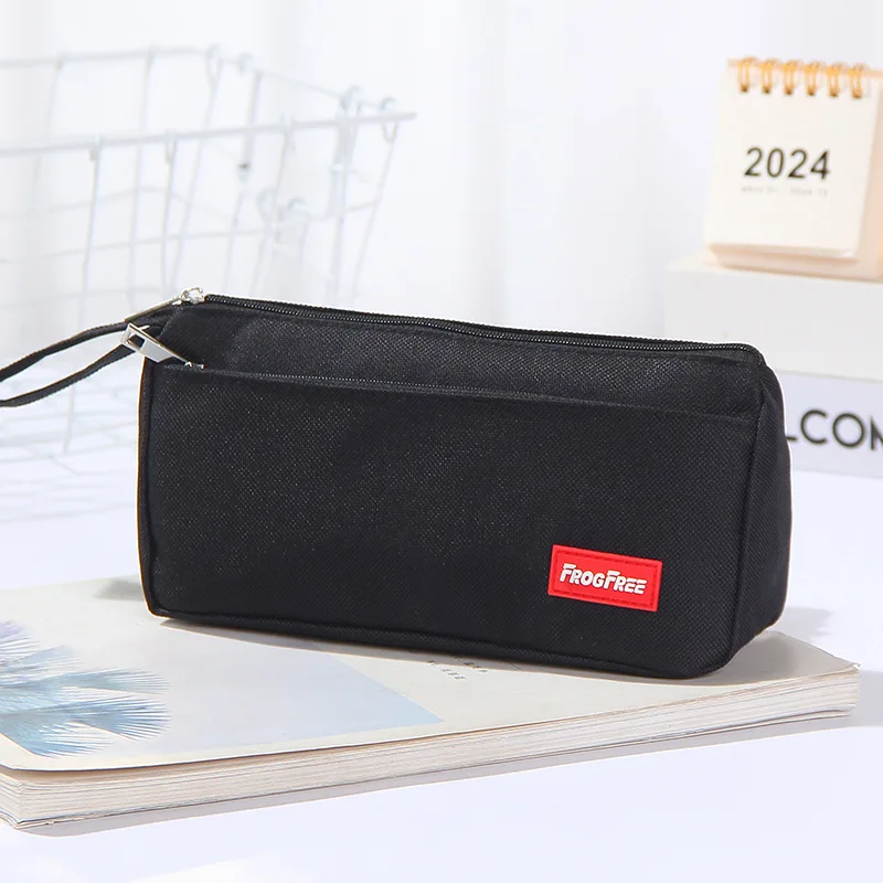 Simple with a pen bag custom printing logo large capacity stationery bag custom
