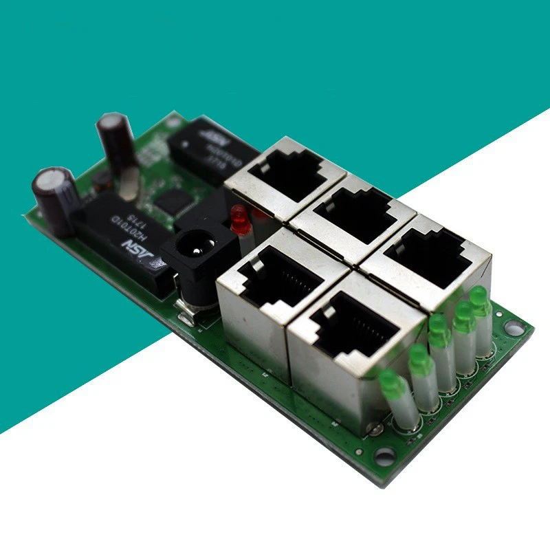 5 Port Switch Module 100mbps 12v/24v switch ethernet customizable network smart switch module/PCB