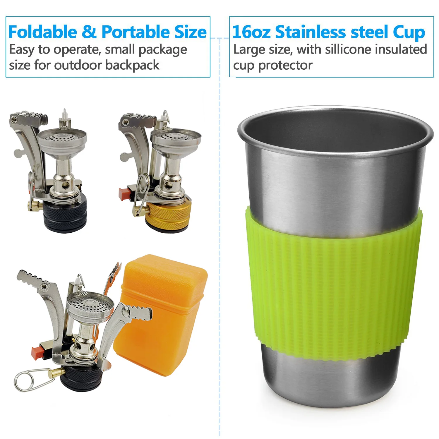 Casting Aluminum Nonstick Oxide Outdoor Camping Portable Stockpot Cookware Set