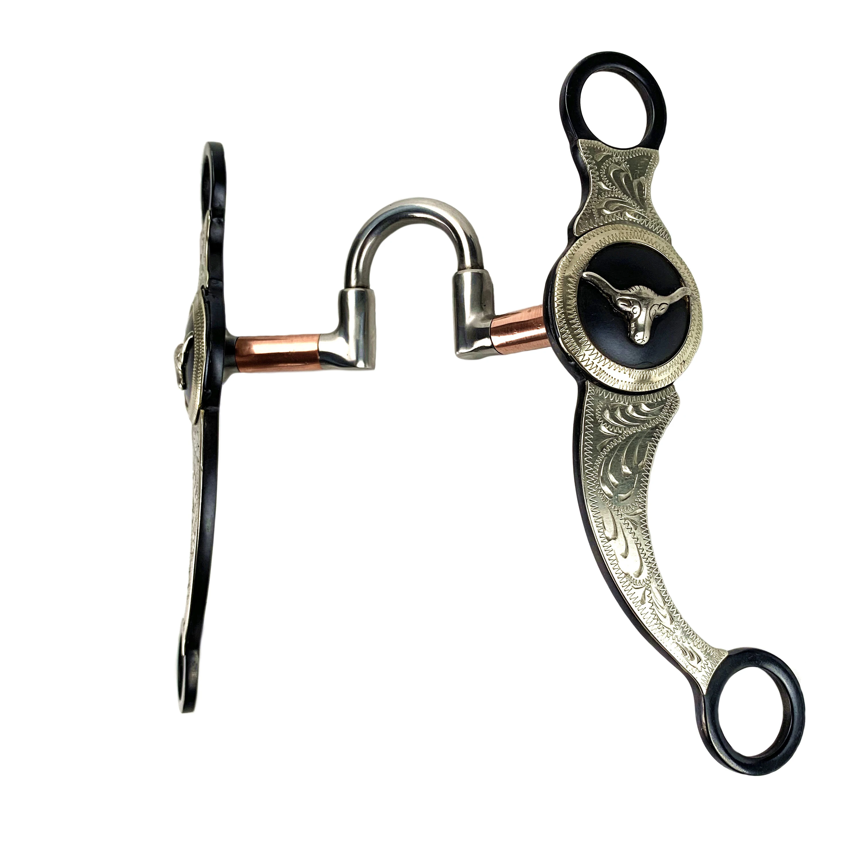 Antique Show Copper Covered Sweet Iron Mouth Bit with Correction Port