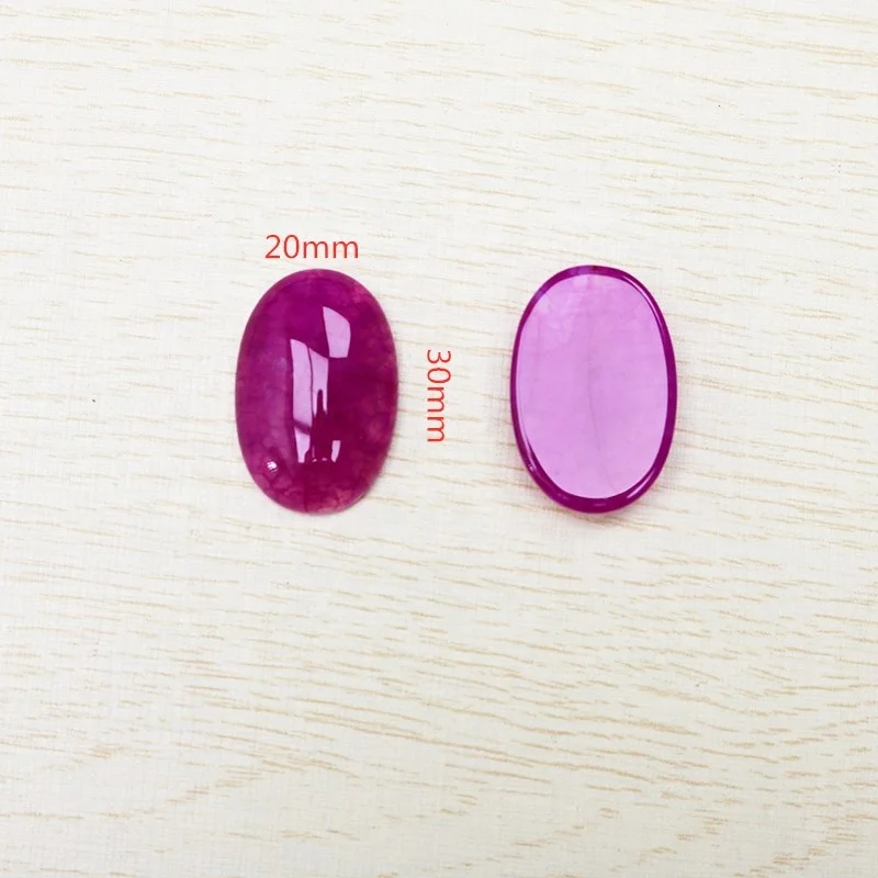 Natural Stone Flat Bead 20x30mm No Hole Dragon Veins Agates Oval CAB Cabochon Stone  for Jewelry Making Accessories