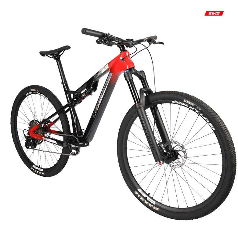 EWIG New Model Full Suspension Carbon Fiber Frame Mountain Bike 12 Speed 29 inch SHIMANO M6100 Disc Brake Carbon MTB for Sale