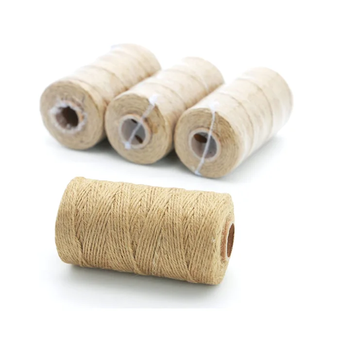 2 mm 100 Meters Raw Natural Hemp Bulk Jute Craft Twine Burlap String Rope for Home Garden Gift Wrapping Decorations