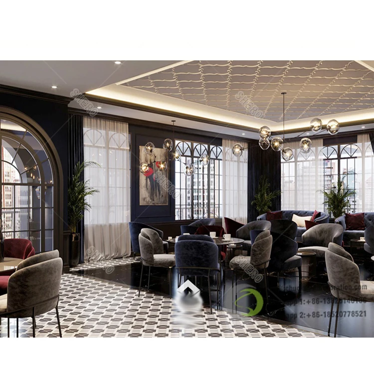 Modern Custom Cafe Decoration Luxury Coffee Shop Bar Counter Design