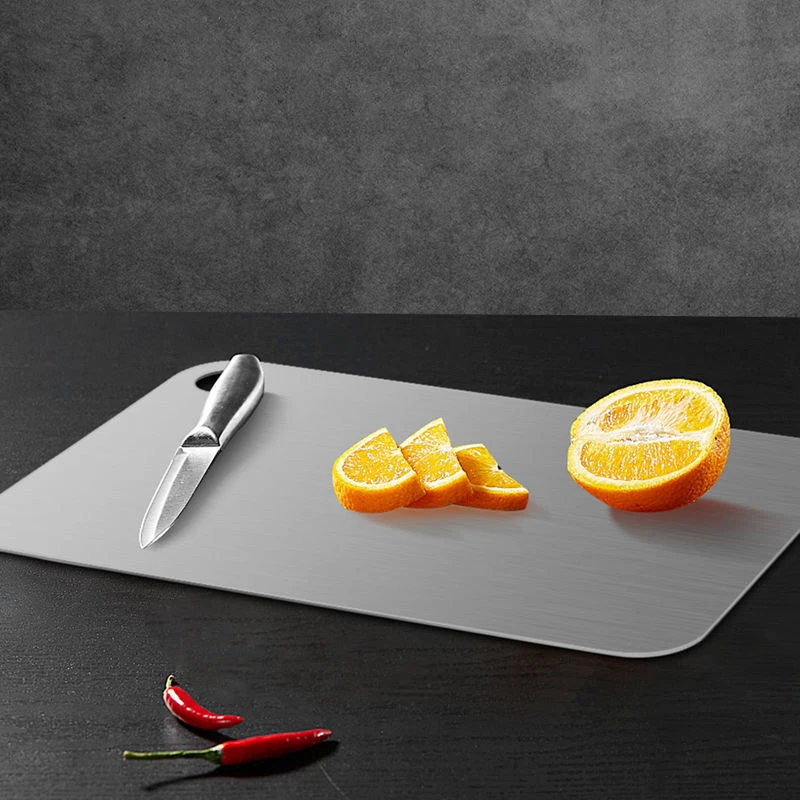 Customized pure titanium cutting board outdoor double-sided cutting board portable pure titanium cutting board