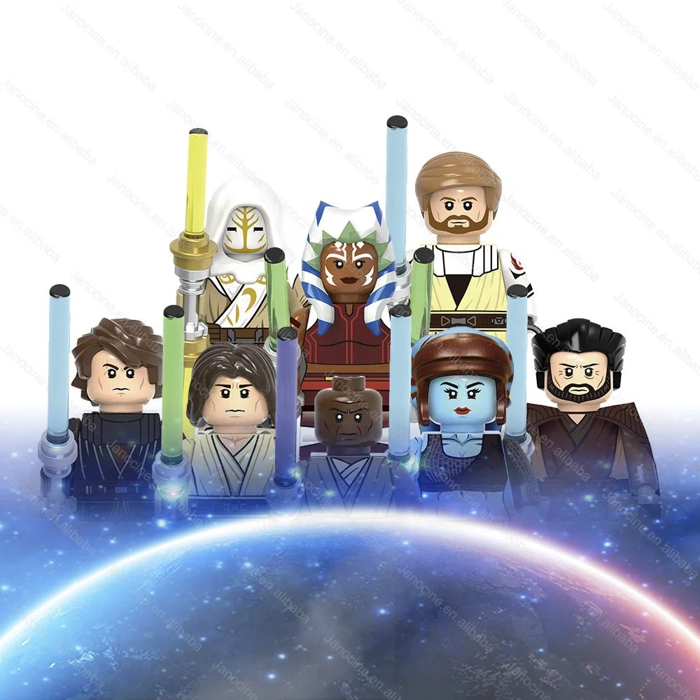 SW Space Wars Darth Mini Action Figures Clone Trooper Droids Jedi Anakin Skywalker Plastic Building Blocks Set Kids Gift