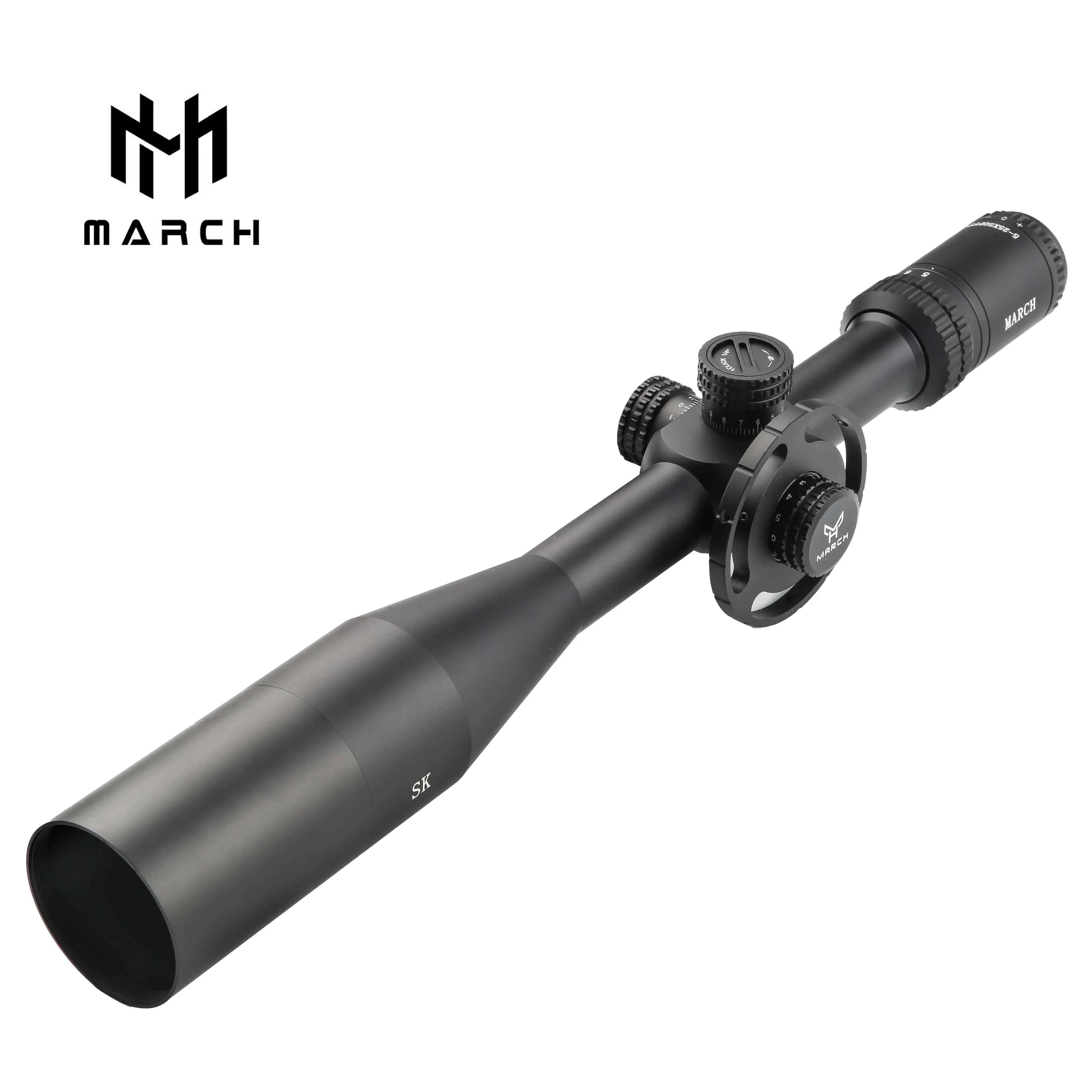 MARCH SK 5-25X50 FFP IR Illumination Hunting Scope Affordable FFP Scope Etched Glass Reticle Big Angle Scopes & Accessories
