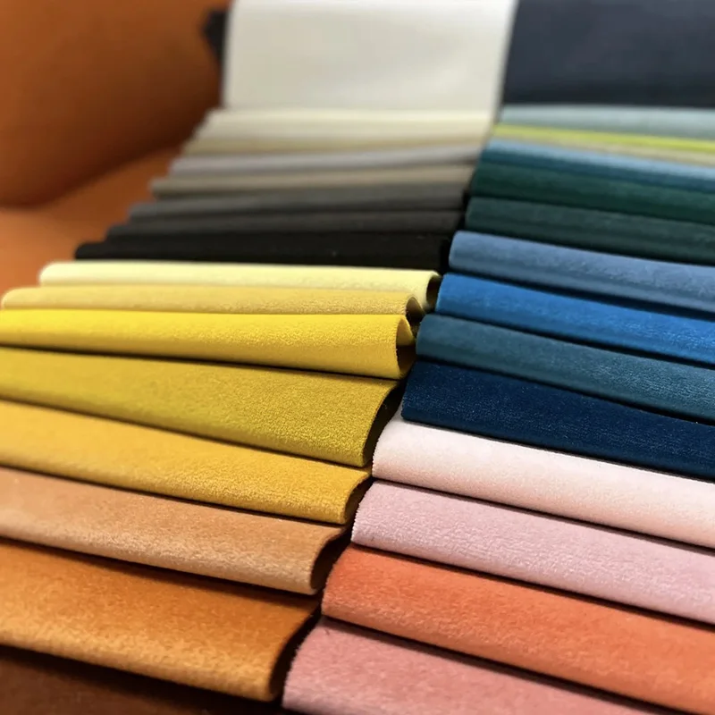 High Quality Velvet Fabrics Bright Color Comfortable Mosha Velvet Home Textile Sofa Fabric