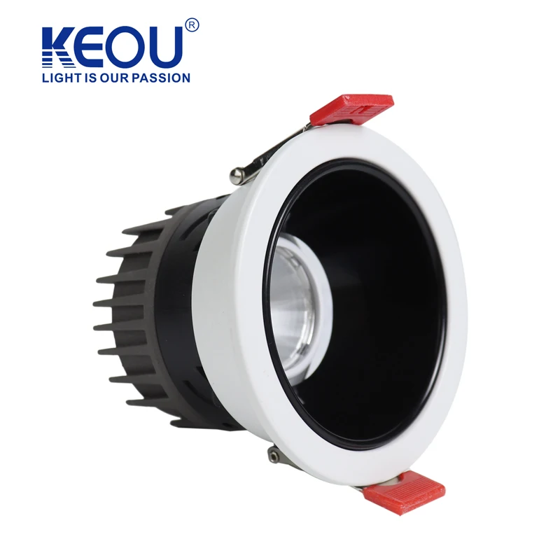 Hot Selling Spring fixed removable module black recessed 7W 9W 12W aluminium  COD chip LED spotlight for office