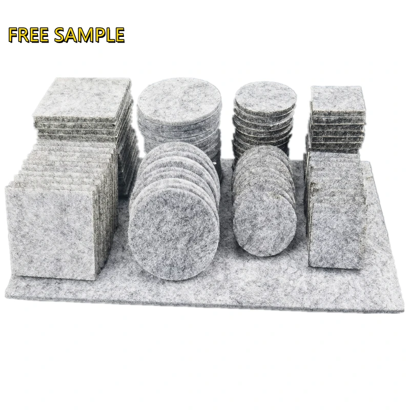Custom Shape Anti Skid Furniture Thick Pdding Self Adhesive Sliding Felt Furniture Pads For Hardwood Floors