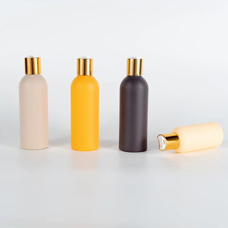 Custom Round HDPE PE PCR Empty Matt Soft Touch Rubber Finish Plastic Bottle Container For Cosmetic Skincare