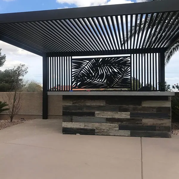 Wholesale Motorized Waterproof Aluminum Pergola Canopy Outdoor Roller Blinds