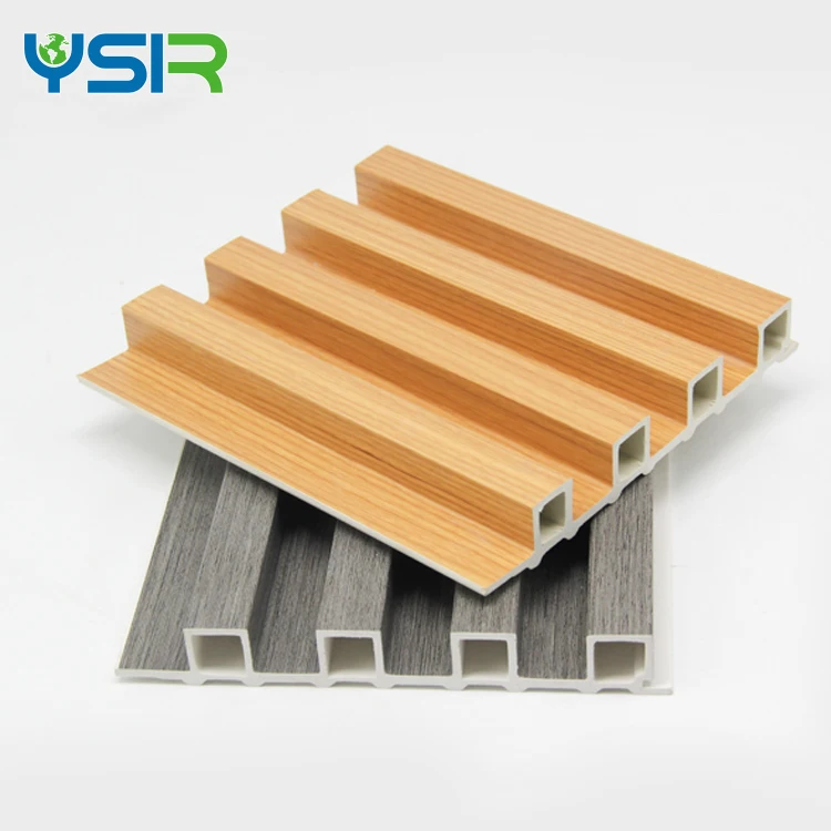 wood plastic composites waterproof wpc fluted wall panel wooden grain pvc wpc wall panels