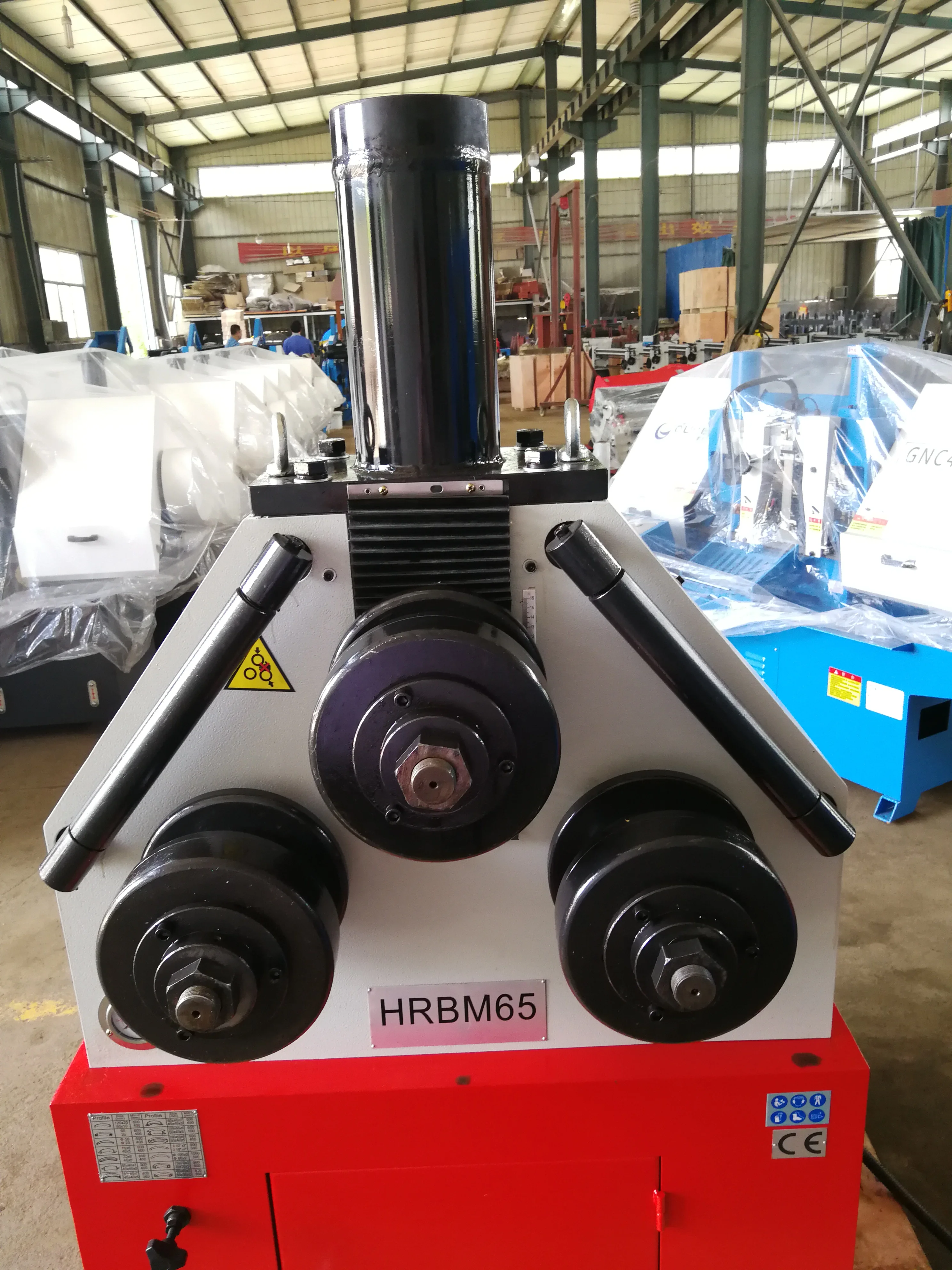 Vertical and Horizontal Hydraulic Profile  round bending machine HRBM65 with Foot Pedal Best Quality and Price