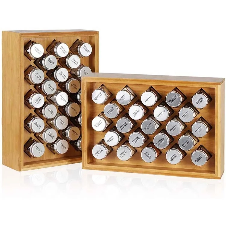 Multi-functional Kitchen Storage Bamboo Spice Rack
