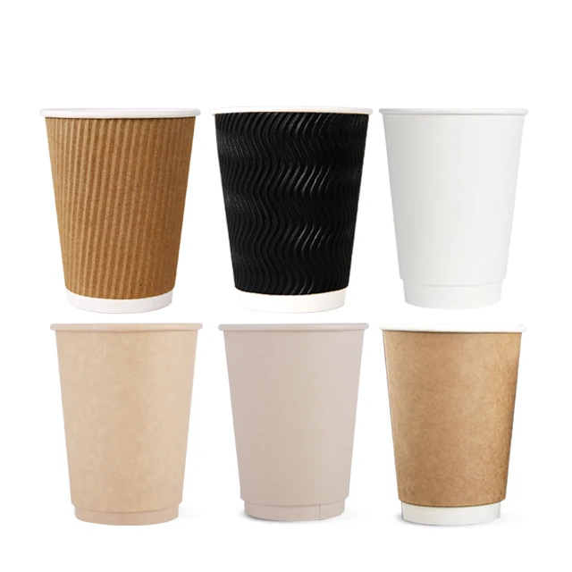 8oz/12oz/16oz  disposable coffee corrugated  paper cup
