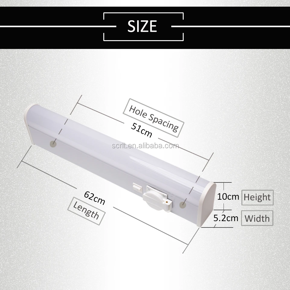 IMVSINCERE LED mirror light with outlet EU socket switch 40CM 6W 3000K bathroom USB socket shaver light