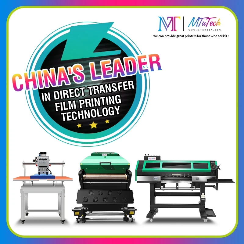 Low Investment MTuTech Large Format DTF Printer 4 head 60cm DTF Powder Machine for Custom Apparel Printing