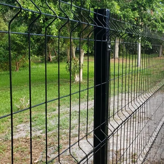 3D curved square post home garden fence welded wire mesh fence kenya