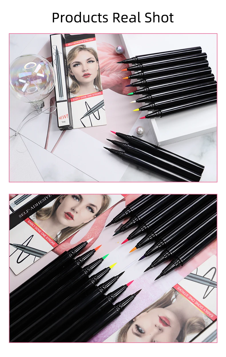 Wholesale young women self-adhesive natural eyeliner makeup