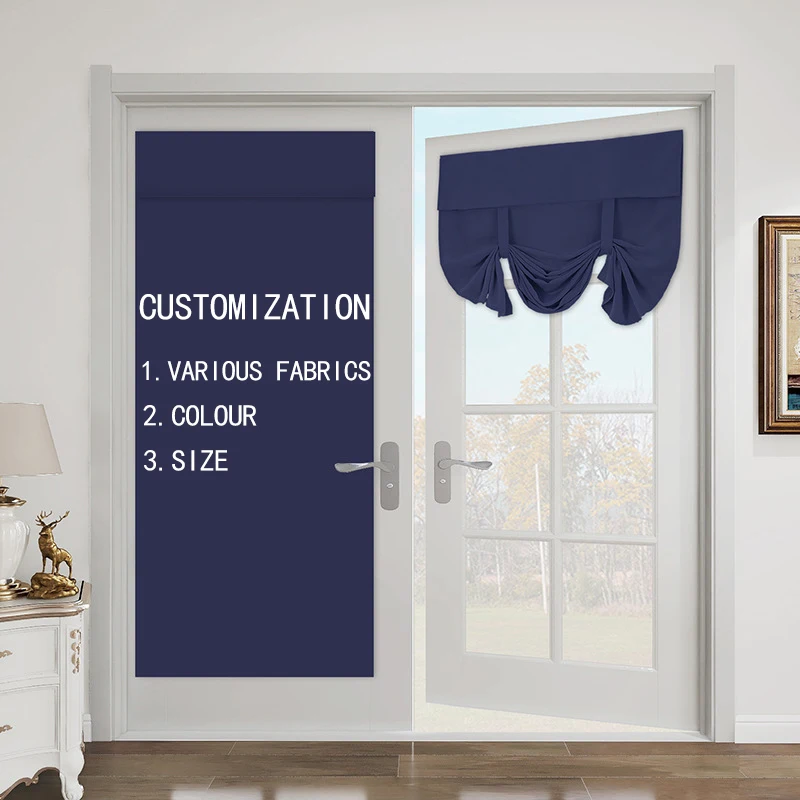 Modern Wholesale  punch-free Installation blackout  Door Curtains Bedroom Curtains