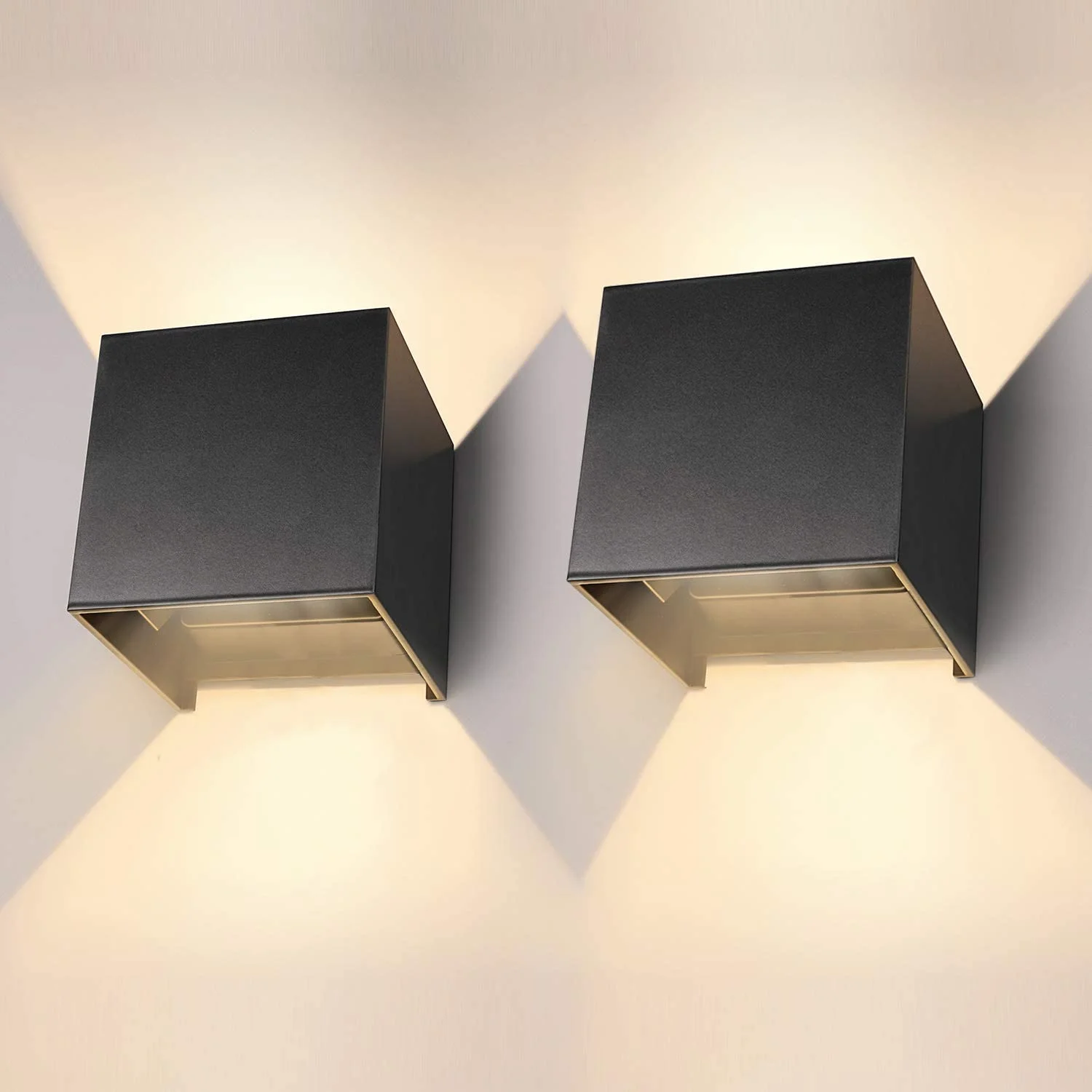 landscape aluminum waterproof square outdoor up and down adjustable led 6w cube led wall lamp